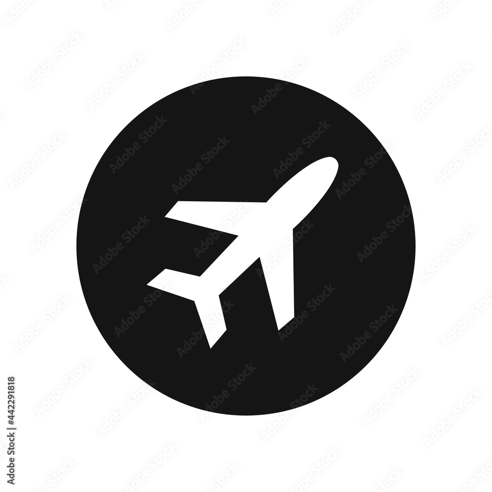 Airplane icon. Airport and air transport concept. Vector illustration Airplane icon. Airport and air transport concept. Vector illustration