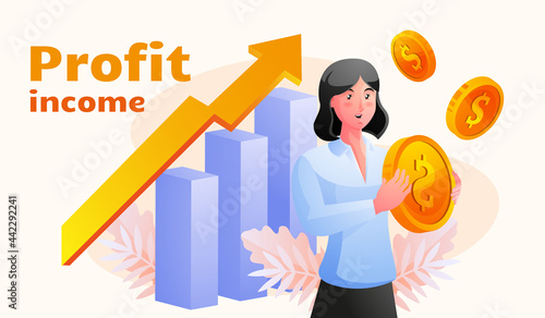 people investing and celebrating getting profit growth 