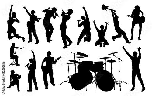 Musicians Group People Silh...