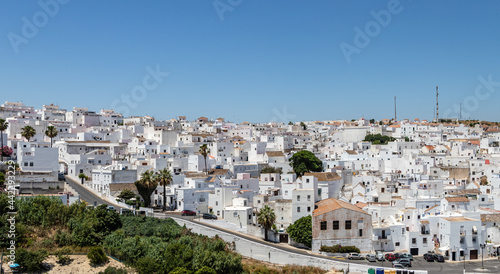 Panoramic view of Vejer de la Frontera in Cádiz, Andalusia, Spain photo