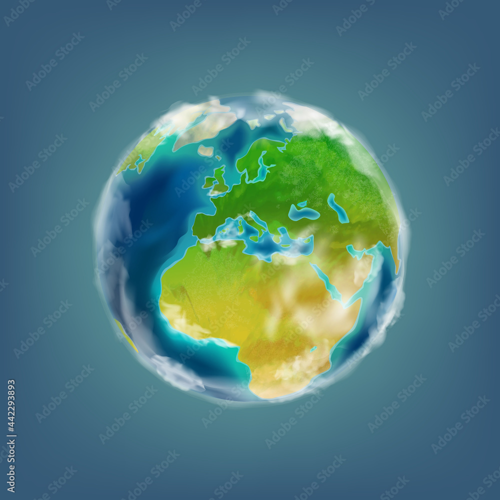 Fototapeta premium Planet Earth, 3d