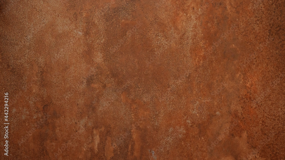 Grunge rusty orange brown metal corten steel stone background texture banner panorama