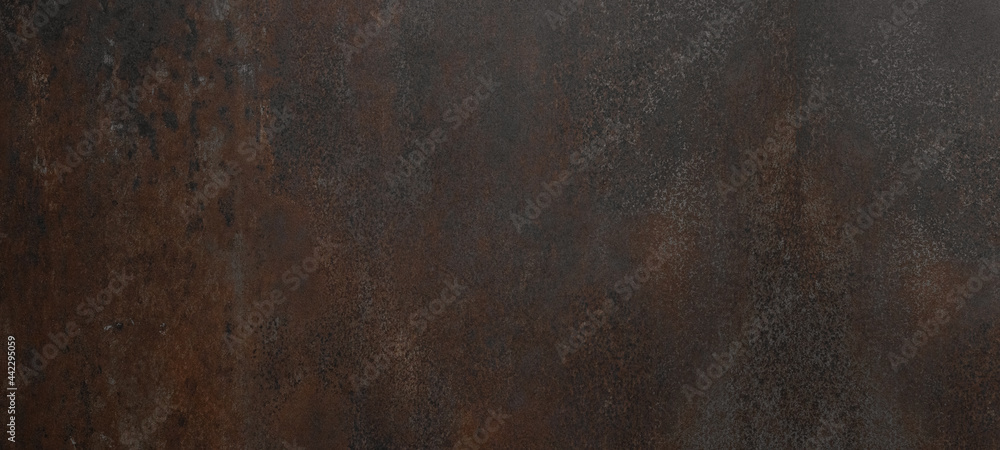 Grunge rusty dark metal stone background texture banner panorama - obrazy, fototapety, plakaty 