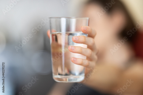 a glass of fresh water