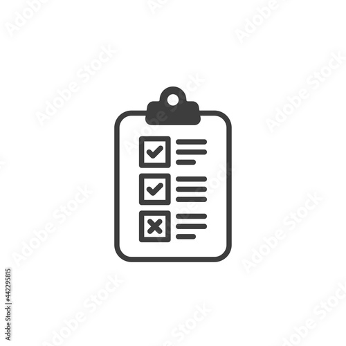 Clipboard icon with white background