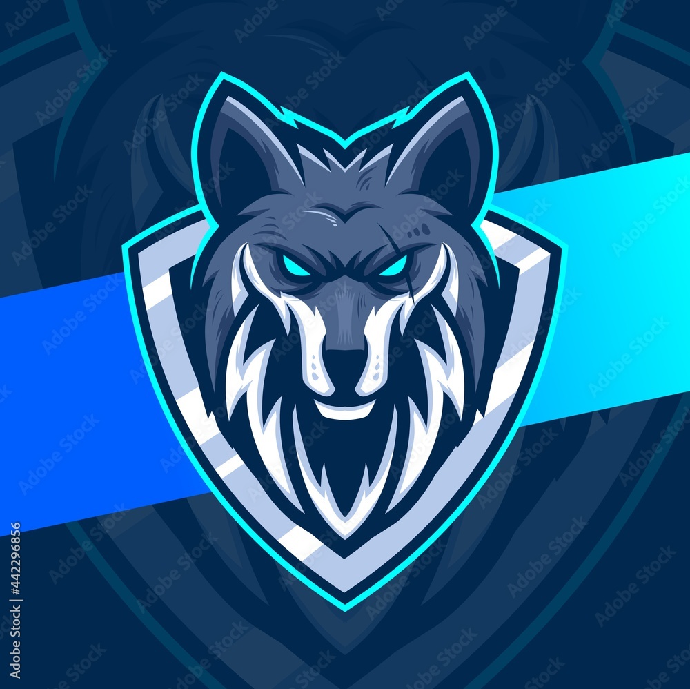 Fototapeta wolves mascot esport logo character design for wolf gaming and sport