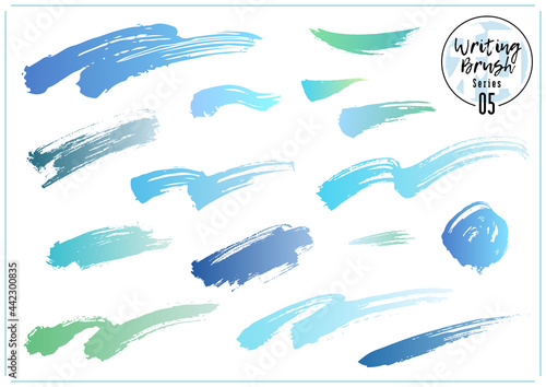 波、筆、毛筆、ブラシのセット