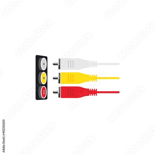 RCA cable icon vector illustration design