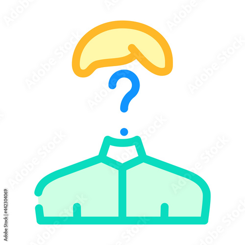 data lack kyc color icon vector. data lack kyc sign. isolated symbol illustration