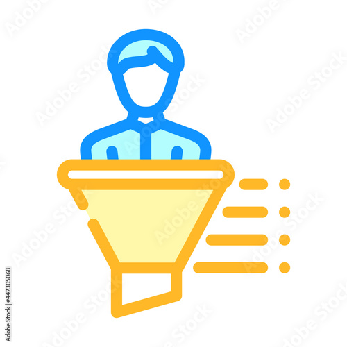 filter kyc color icon vector. filter kyc sign. isolated symbol illustration