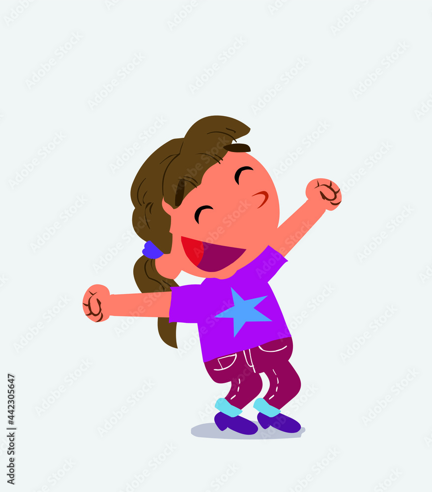 Euphoric cartoon character of little girl on jeans Euphoric cartoon character of little girl on jeans Euphoric cartoon character of little girl on jeans Euphoric cartoon character of little girl on jeans