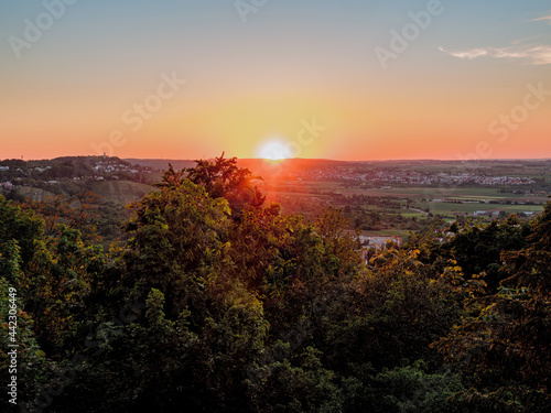 Sonnenuntergang über Gerlingen, Ludwigsburg, Baden-Württemberg