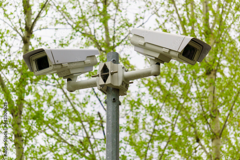 IP CCTV camera is home security system concept. Selective Focus IP CCTV camera is home security system concept. Selective Focus