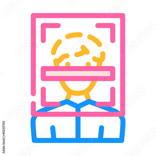client scanning kyc color icon vector. client scanning kyc sign. isolated symbol illustration