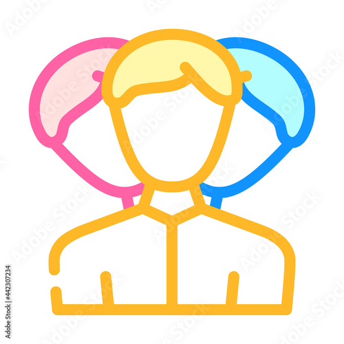 client portrait creation kyc color icon vector. client portrait creation kyc sign. isolated symbol illustration