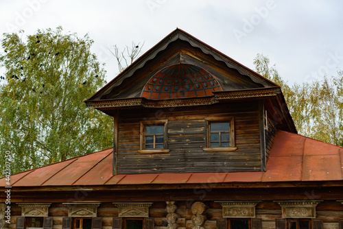 Wooden architecture of Suzdal, city in Russia. 