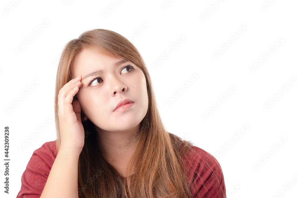 Asian woman showing dissatisfaction. Asian woman showing dissatisfaction.