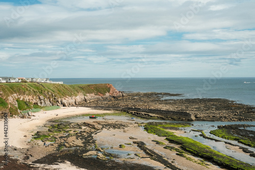 Berwick Holiday Resort and Berwick Beach, Northumberland, UK.