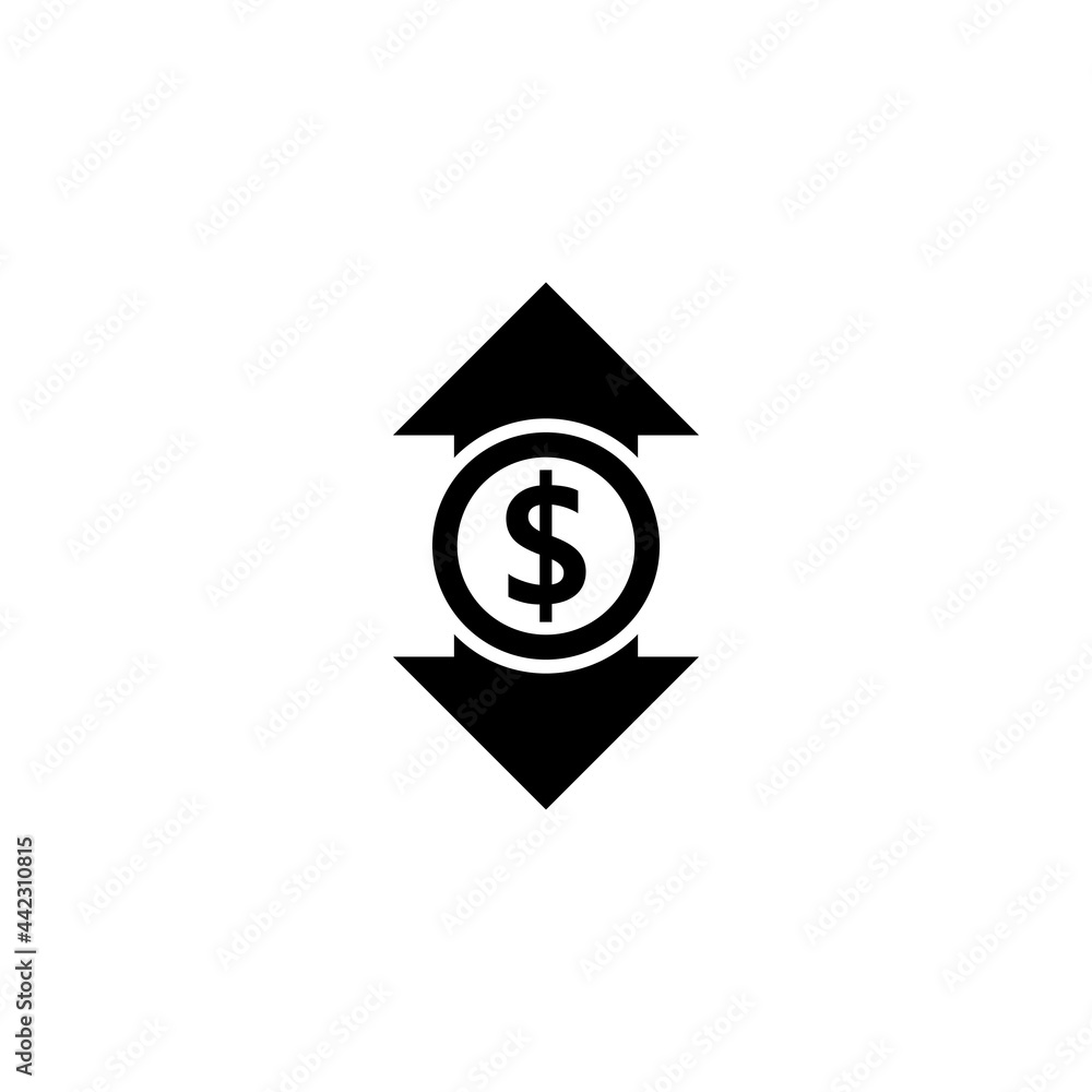 Exchange icon isolated on white background Exchange icon isolated on white background
