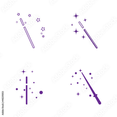 Wand Magic stick icon vector template