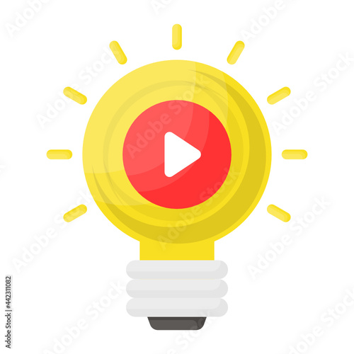 Creative DIY Video Concept, Do it yourself footage Vector Color Icon Design, Video blogger Symbol, photographer or videography equipment Sign, Filmography and Cinematography Stock illustration