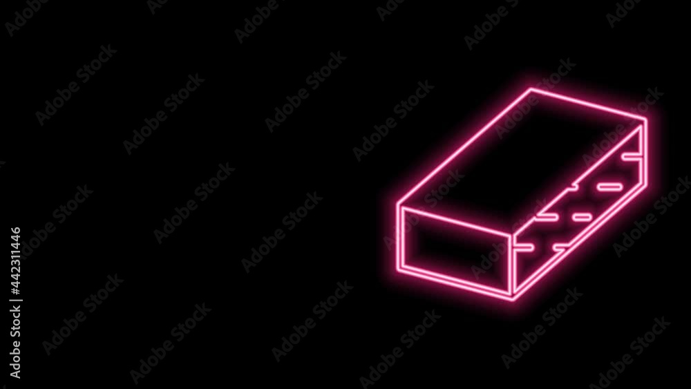 Glowing neon line Nail file icon isolated on black background. Manicure tool. 4K Video motion graphic animation Glowing neon line Nail file icon isolated on black background. Manicure tool. 4K Video motion graphic animation
