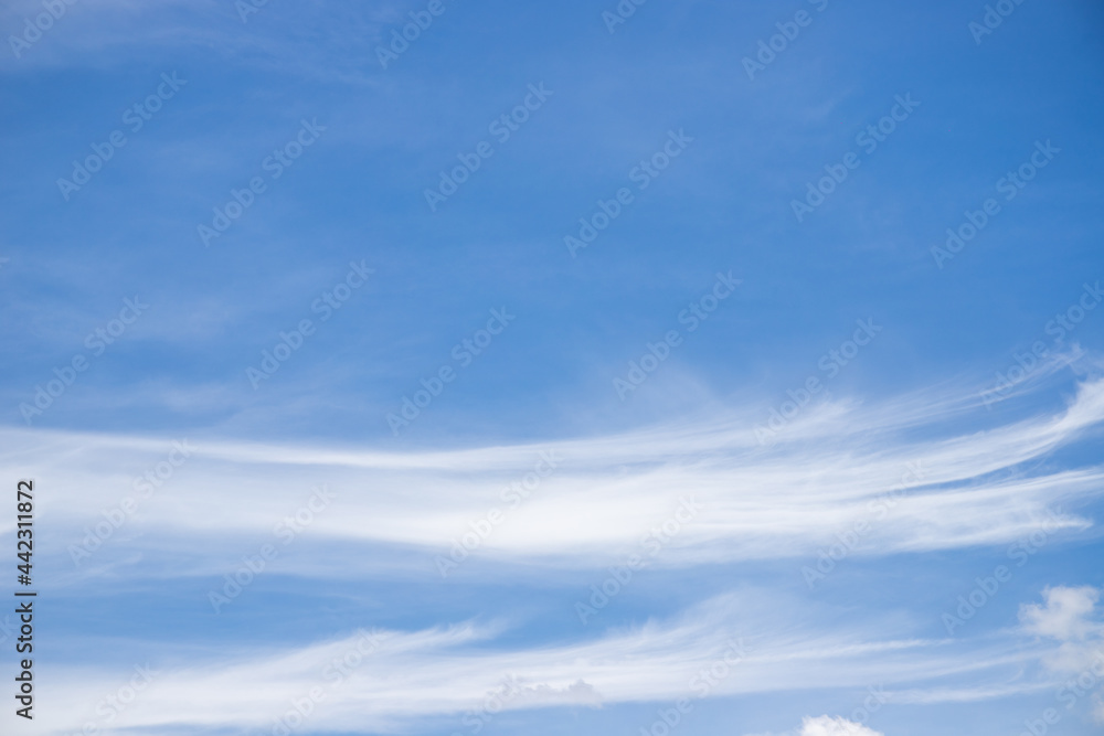 blue sky with clouds white on the perfect for the background Beautiful clouds with a blue sky background. Nature weather.