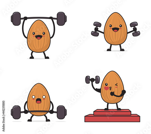 almonds cartoon character