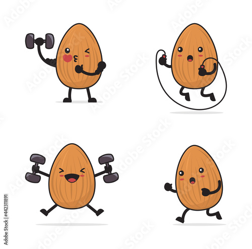 almonds cartoon character