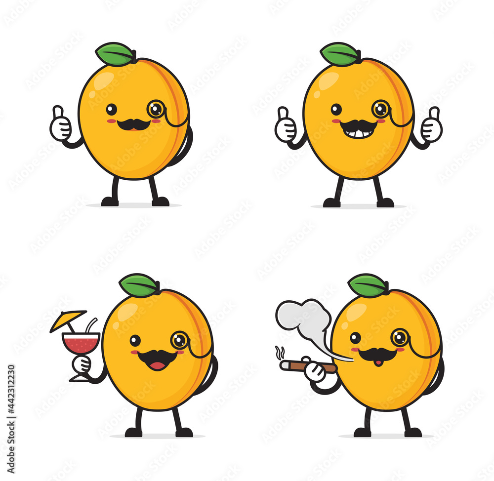 apricot cartoon character apricot cartoon character