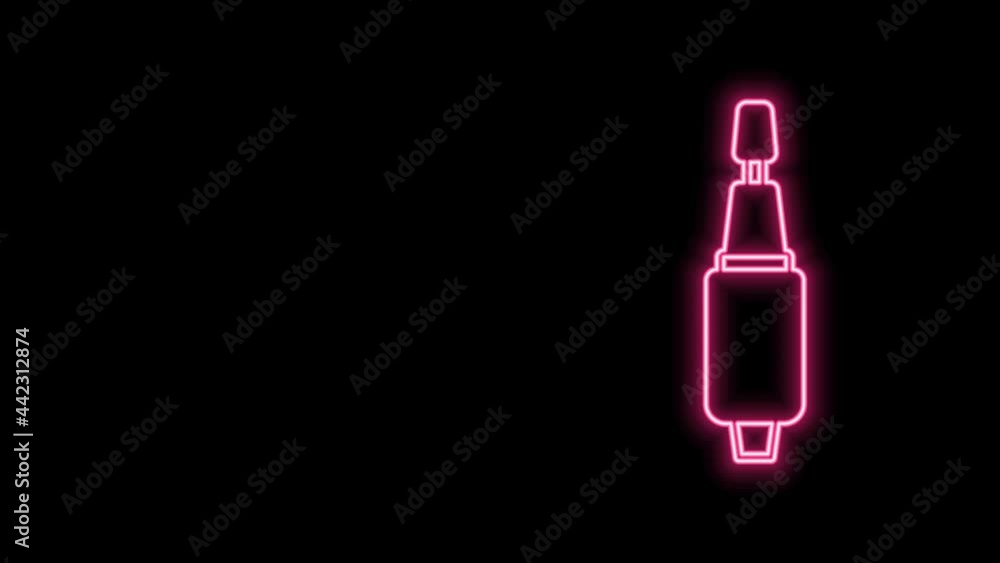 Glowing neon line Milling cutter for manicure icon isolated on black background. Apparatus for manicure. Manicure tools. 4K Video motion graphic animation Glowing neon line Milling cutter for manicure icon isolated on black background. Apparatus for manicure. Manicure tools. 4K Video motion graphic animation