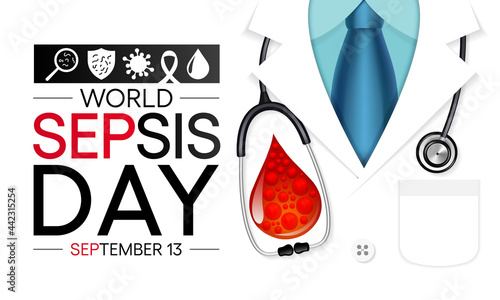 World Sepsis day is observed every year on September 13,  it happens when an infection you already have triggers a chain reaction throughout your body. Vector illustration