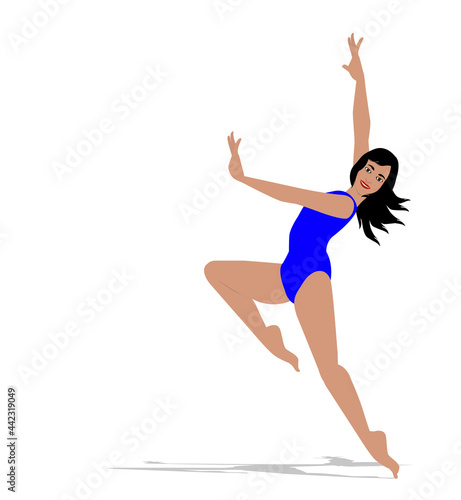 ballerina su sfondo bianco