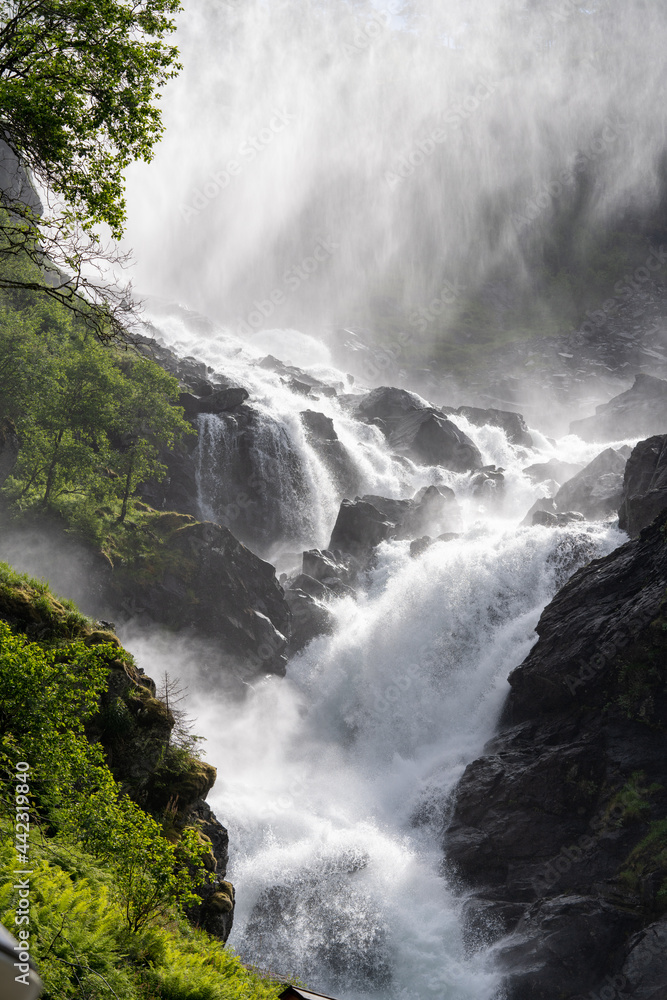 Låtefoss near Odda in Norway. Absolutely beautiful, breathtaking and magical. Låtefoss near Odda in Norway. Absolutely beautiful, breathtaking and magical.