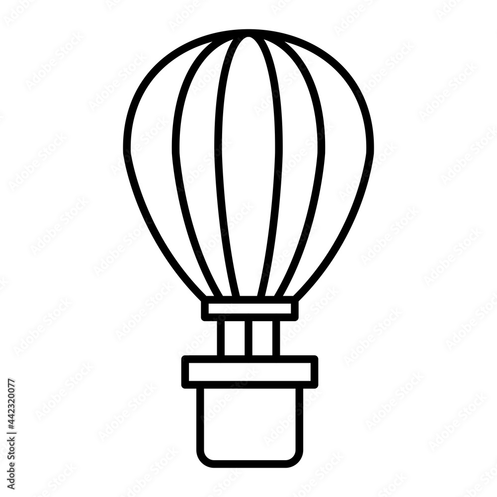 Obraz premium Vector Air Balloon Outline Icon Design