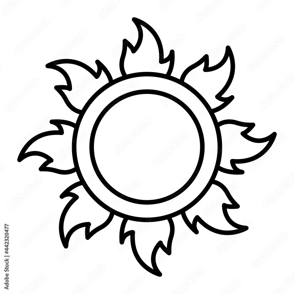 Vector Ring Of Fire Outline Icon Design Vector Ring Of Fire Outline Icon Design