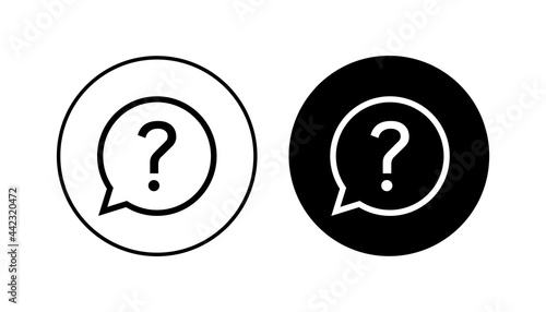 Question icon set. question mark icon vector.