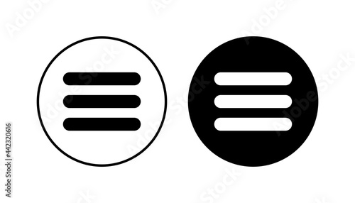 Menu Icon set. web menu icon. hamburger menu symbol