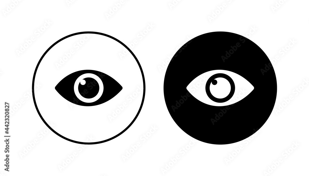 Eye icon set. Eye vector icon. Look and Vision icon. Eye icon set. Eye vector icon. Look and Vision icon.