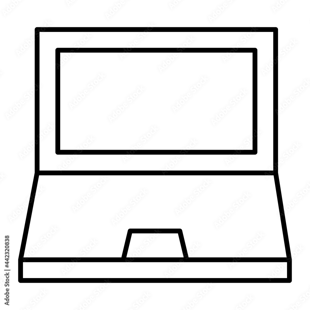 Vector Laptop Outline Icon Design Vector Laptop Outline Icon Design