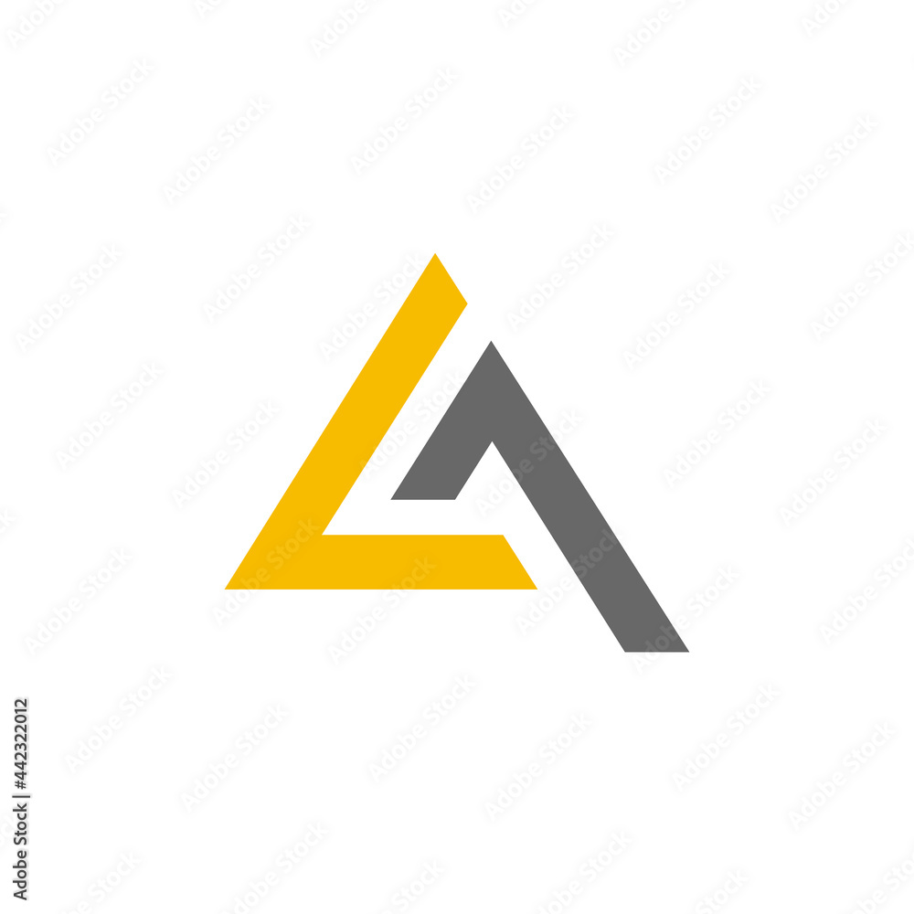 Creative Minimalist Alphabet Initial Letter Mark Monogram Logo LA L A Editable in Vector Format Creative Minimalist Alphabet Initial Letter Mark Monogram Logo LA L A Editable in Vector Format