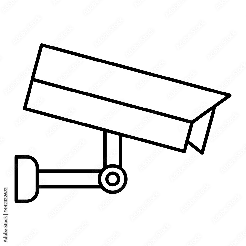 Vector CCTV Outline Icon Design Vector CCTV Outline Icon Design