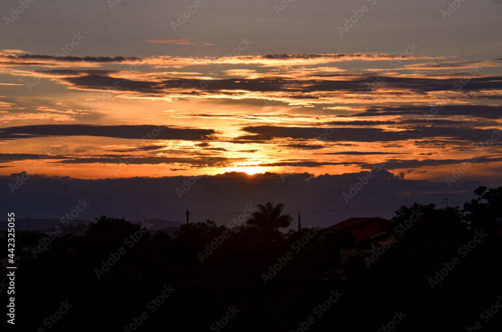 Fototapeta premium sunset in the mountains