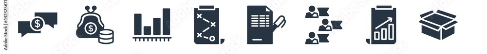 business filled icons. glyph vector icons such as empty box, progress report, ranking factor, , tactic, bar diagram, coin purse sign isolated on white background. business filled icons. glyph vector icons such as empty box, progress report, ranking factor, , tactic, bar diagram, coin purse sign isolated on white background.