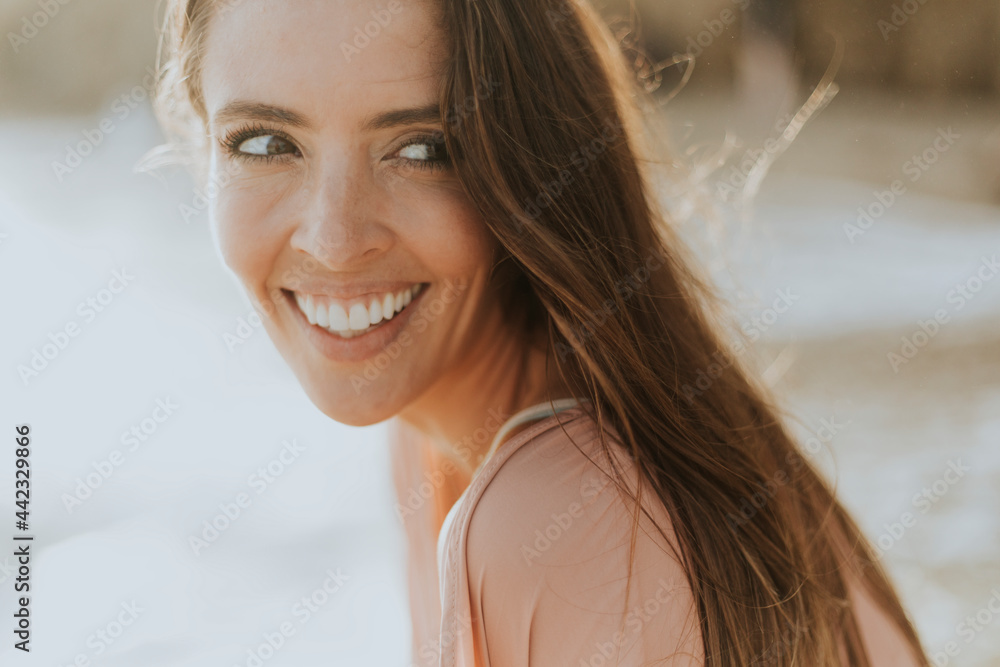 Close up of a woman's smile Close up of a woman's smile