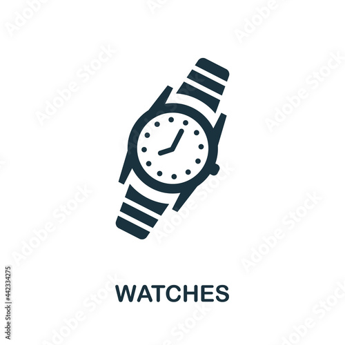 Watches icon. Simple element from jewelery collection. Creative Watches icon for web design, templates, infographics and more
