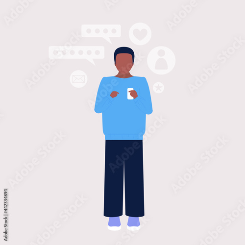 Wallpaper Mural Man with smartphone Torontodigital.ca