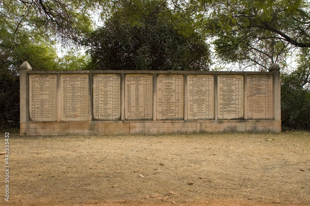 Memorials of the numbers of birds shot in Bharatpur, India.