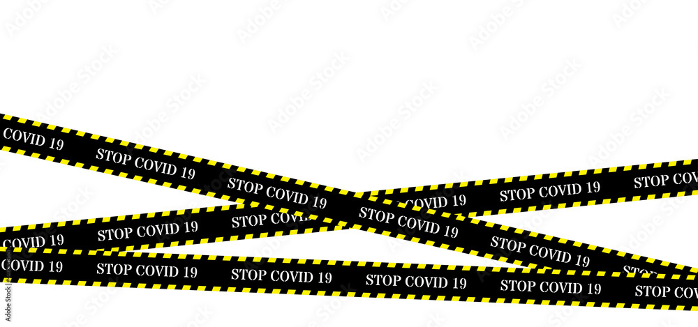 HD Background with warning sign black and yellow line. Lockdown and stop virus symbol. Vector editable HD Background with warning sign black and yellow line. Lockdown and stop virus symbol. Vector editable