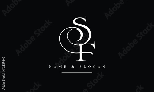 SF, FS, S, F abstract letters logo monogram